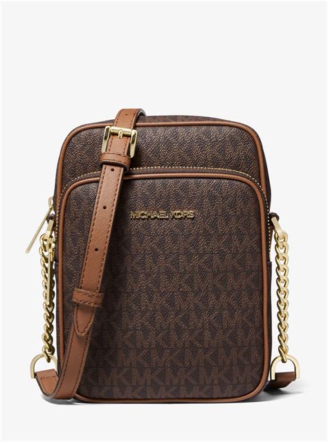 michael michael kors jet set travel logo crossbody|michael kors flight crossbody bag.